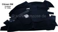 Citroen-DS-11CV-HY - SM, Kofferraumverkleidung komplett, incl. Reserveradhülle (14 teilig). Wie Original. Pass