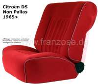 Citroen-2CV - DS Non Pallas, Sitzbezüge vorne + hinten, Citroen DS Non Pallas, Farbe dunkelrot (foncé 