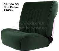 Original Sitzbezug Satz für Vordersitz leder-bezogen schwarz (Sitz  Rückenlehne Abschlussfüllung für Feder-Rücken) Citroën ID/DS - Citron Pieces