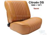 Citroen-DS-11CV-HY - DS Non Pallas, Sitzbezüge vorne + hinten, Citroen DS, Kunstleder hellbraun (fauve). Citro