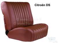 Citroen-2CV - DS Non Pallas, Sitzbezüge vorne + hinten, Citroen DS, Kunstleder braun (Tabak). Citroen D