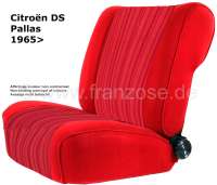 Citroen-DS-11CV-HY - DS Pallas, Sitzbezüge vorne + hinten, Citroen DS Pallas, Farbe hellrot (vif) gestreift (S