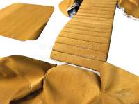 Citroen-2CV - SM, Sitzbezüge vorne + hinten. Farbe: beige ocker (vieil or). Design: Abgenähte Querstre