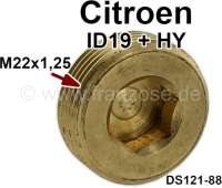 Citroen-DS-11CV-HY - Verschlußschraube für die Kurbelwelle. Passend für Citroen ID19 + Citroen HY. Gewinde: 