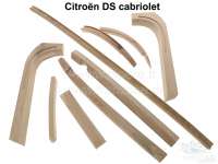 Alle - Holzspriegel (Holzteile) für das Verdeck (9 Teile). Passend für Citroen DS Cabrio. Rohli
