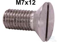 Alle - M7x12. Senkkopfschraube 7mm, mit flachem Schraubenkopf! Material: Edelstahl. Der Schrauben