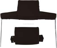 Citroen-DS-11CV-HY - Kopfstütze breit, passend für Citroen DS (2-teilig). Kunstleder schwarz. Per Stück.