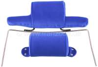 Citroen-2CV - Kopfstütze breit, passend für Citroen DS (2-teilig). Farbe: königsblau (bleu roi). Per 