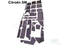 Citroen-DS-11CV-HY - SM, Teppichsatz komplett für Citroen SM. Farbe dunkelgrau, ähnlich wie original. 26 teil