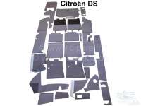 Citroen-DS-11CV-HY - SM, Teppichsatz komplett für Citroen SM. Farbe hellgrau, ähnlich wie original. 26 teilig