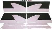 Citroen-DS-11CV-HY - DS Pallas, Türverkleidungen (4 Stück). Stoff dunkelgrün (vert jura). Passend für Citro