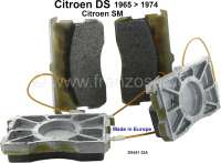 Alle - Bremsklötze vorne, passend für Citroen DS, ab Baujahr 1965. Citroen SM, alle Baujahre. G