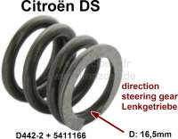 Citroen-2CV - Lenkgetriebe: Druckfeder für den Dämpfungsstössel der Zahnstange. Durchmesser: 16,5mm. 