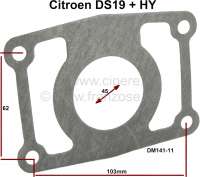 Citroen-DS-11CV-HY - Krümmerdichtung Einlass. Passend für Citroen DS19 + Citroen HY. Or. Nr. DM141-11. Innend
