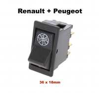 citroen heizung belueftung kippschalter heizungsgeblaese 1 stufe 33x5x195mm einbaumass viele renault peugeot P85046 - Bild 1