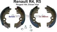 Sonstige-Citroen - Bremsbacken hinten (1 Satz). Bremssystem: Bendix. Passend für Renault R4, R5. Citroen Vis