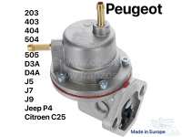 Peugeot - Benzinpumpe Peugeot. Nachbau aus Metall. Passend für Peugeot 203, 403, 404, 504, 505 GL/G