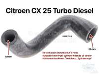 Sonstige-Citroen - CX 25 TD, Kühlerschlauch von Zylinderkopf zu Ölkühler. Passend für Citroen CX 25 Turbo