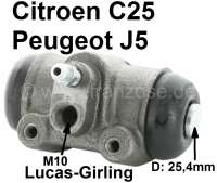 citroen radbremszylinder hinten p j5c25ducatomaster 254mm kolben 10mm bremsleitungsanschluss bremssystem P74535 - Bild 1