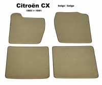 citroen teppichsaetze fussmatten cx fussmattensatz velour exellence 4 teilig hinten vorne beige P42438 - Bild 1
