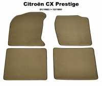 citroen teppichsaetze fussmatten cx fussmattensatz velour exellence 4 teilig hinten vorne beige P42442 - Bild 1