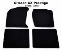 citroen teppichsaetze fussmatten cx fussmattensatz velour exellence 4 teilig hinten vorne dunkelgrau P42443 - Bild 1