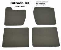 citroen teppichsaetze fussmatten cx fussmattensatz velour exellence 4 teilig hinten vorne grau P42436 - Bild 1