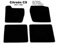 citroen teppichsaetze fussmatten cx fussmattensatz velour exellence 4 teilig hinten vorne schwarz P42433 - Bild 1