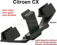 Alle - CX, Klammer für die Zierleiste und Scheibe (Dreiecksfenster C-Säule bzw. Seitenscheibe B