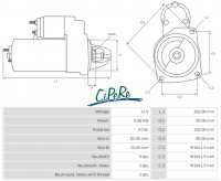 Peugeot - Anlasser Peugeot 304 ab 1976, Peugeot 305 I + II, alle Benziner. Befestigungslöcher 3, 9 