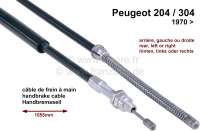 Peugeot - P 204/304, Handbremsseil 70->, Länge 1555/920mm hinten links oder rechts passend