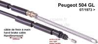 peugeot handbremsseile p 504 handbremsseil hinten rechts gl 0773 22951320mm P74120 - Bild 1