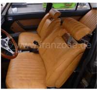 P 504, Sitzbezüge (2x Sitz vorne, 1x Sitzbank hinten). Farbe: Kunstleder  beige. Passend für Peugeot 504 TI Limousine.