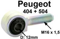 Peugeot - P 404/504, Zahnstangenendstück rechts. Gewinde: M16x1,5. Passend für Peugeot 404 + 504.