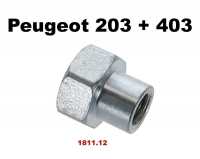 P 203/403, Mutter M10 (Sechskantrohrmutter) auf Motorbock (Verschraubung