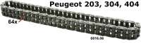 Peugeot - P 203/403/404, Steuerkette, 64 Kettenglieder (Duplex, Doppelkette). Passend für Peugeot 2