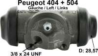 Peugeot - P 404/504, Radbremszylinder hinten links. System Bendix. Kolbendurchmesser: 28,57mm. Brems