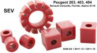 Peugeot - Gummikupplung Wischermotor (eckiger Motor), incl. Gummiblöcke Befestigung Wischermotor. P