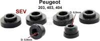 Peugeot - P 203/403/404, Dichtungen (6 Stück) für die SEV Wischerachsen. Für Durchmesser: 6,0mm. 