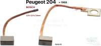 Alle - P 204, Wischermotor Bosch: Satz Kohlen. Or. Nr. 6414.19. Passend für Peugeot 204 bis Salo