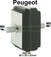 Peugeot - Gummi-Silenthalter. Gewinde: M8. Abmessung: 50 x 35 x 23mm. Passend für Peugeot 304, 305,