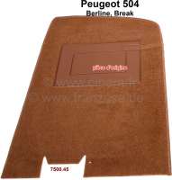 peugeot teppichsaetze fussmatten p 504 teppichmatte vorne rechts farbe braun brun P78281 - Bild 1
