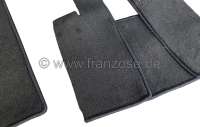 Peugeot - P 504, Teppichsatz Velour schwarz, für Peugeot 504 Coupe. 11 teilig, Ketteleinfassung.