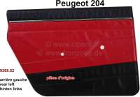 Peugeot - P 204, Türverkleidung hinten links. Farbe: Kunstleder dunkelrot (rouge 3103). Passend fü