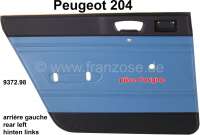 Peugeot - P 204, Türverkleidung hinten links. Farbe: Kunstleder blau-grün (Turquoise 3172). Passen