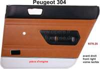 Peugeot - P 304, Türverkleidung hinten rechts. Farbe: Kunstleder braun-schwarz (ambre 3309). Passen