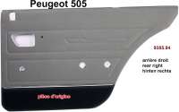 Peugeot - P 505, Türverkleidung hinten rechts. Farbe: Kunstleder grün (Haupt- und Mittelteil 3484,