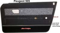 Peugeot - P 505, Türverkleidung vorne rechts. Farbe: Kunstleder dunkelblau, Bezug Tweet. Passend f