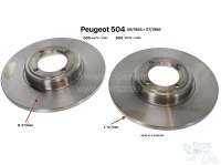 Peugeot - P 504/604, Bremsscheibensatz vorne. Durchmesser: 273mm. Dicke: 12,7mm. Zentrierdurchmesser