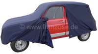 Renault - Autocover in blau, für Renault R4. Kunstfaser, luftdurchlässig, staubbindend. Speziell f
